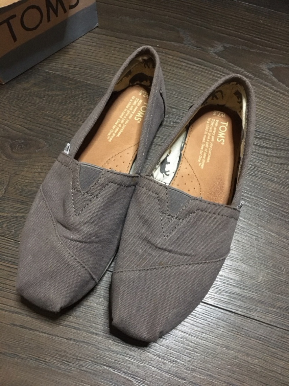 TOMS Womens Classic Slip-On Shoe in Ash Gray